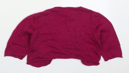 NEXT Girls Pink V-Neck  Cotton Cardigan Jumper Size 12 Years