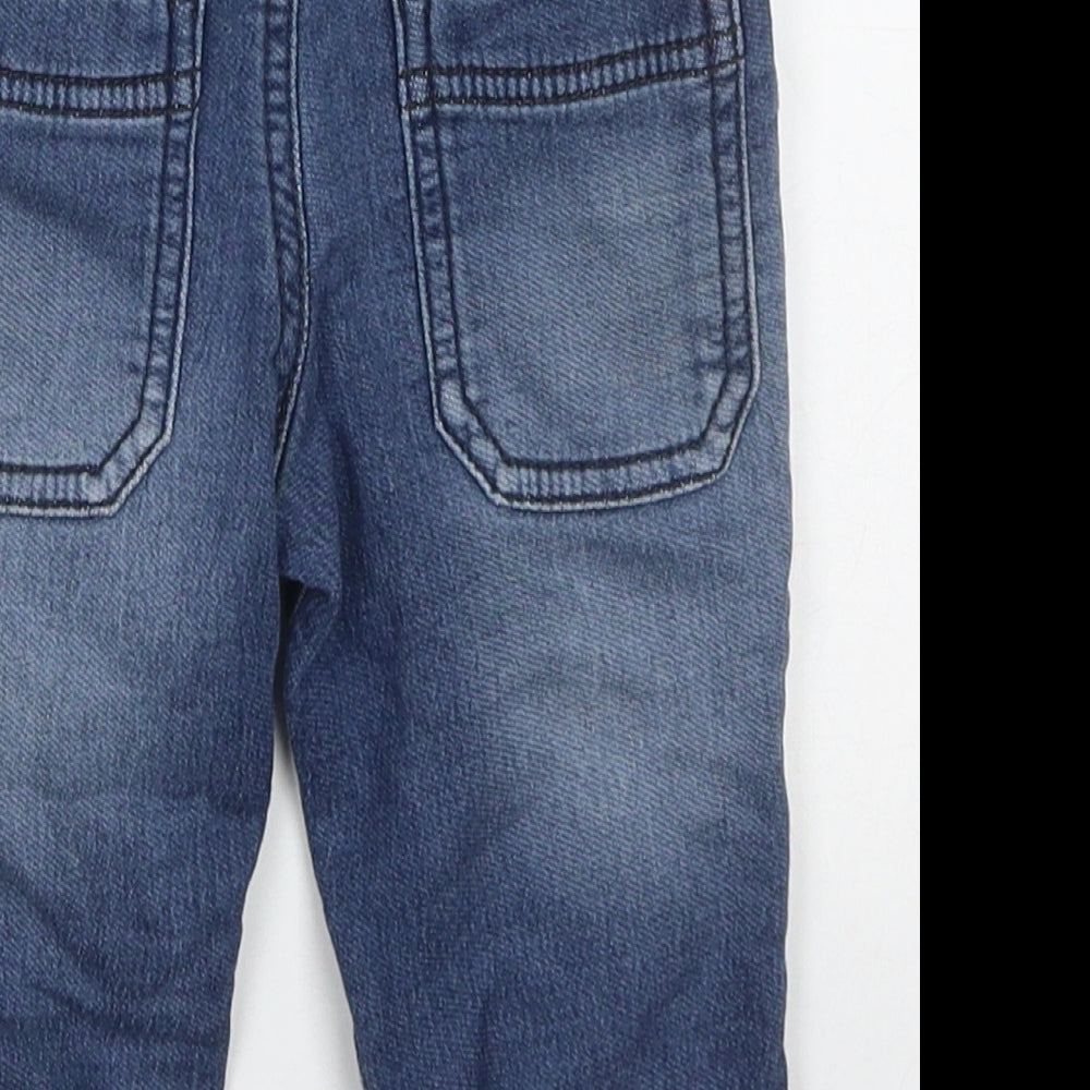 George Boys Blue  Cotton Capri Jeans Size 12-18 Months  Drawstring