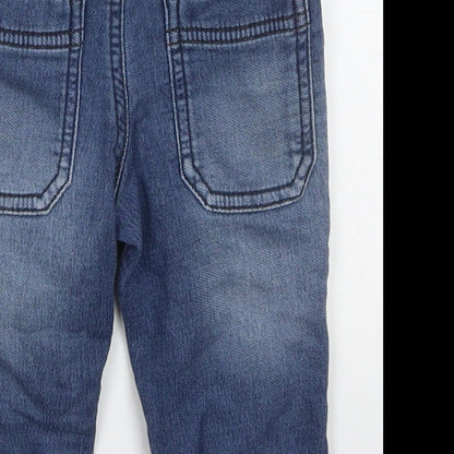George Boys Blue  Cotton Capri Jeans Size 12-18 Months  Drawstring