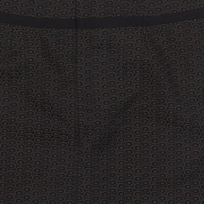 Marks and Spencer Womens Brown Geometric Polyester A-Line Skirt Size 12   Zip