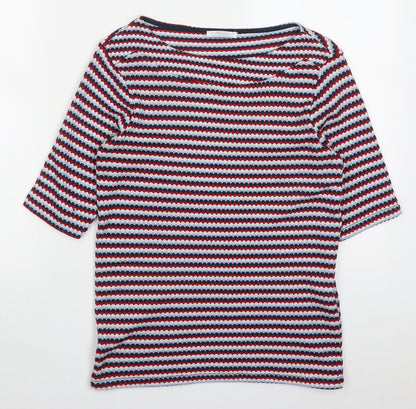 Womens UK Size M Zara Red Basic T-Shirt