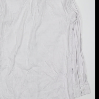 Womens UK Size S Viz A Viz White Basic Button-Up