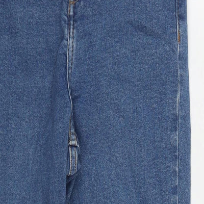 Topshop Womens Blue  Cotton Skinny Jeans Size 28 in L26 in Regular Button