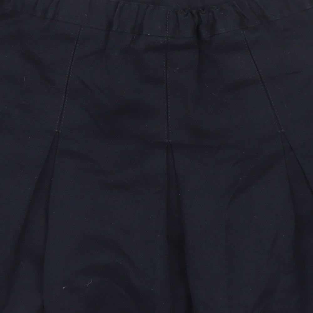 Marks & Spencer Girls Blue  Polyester Pleated Skirt Size 7 Years  Regular  - School Wear