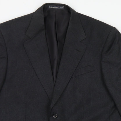 Greenwoods Classic Mens Grey  Wool Jacket Blazer Size 42