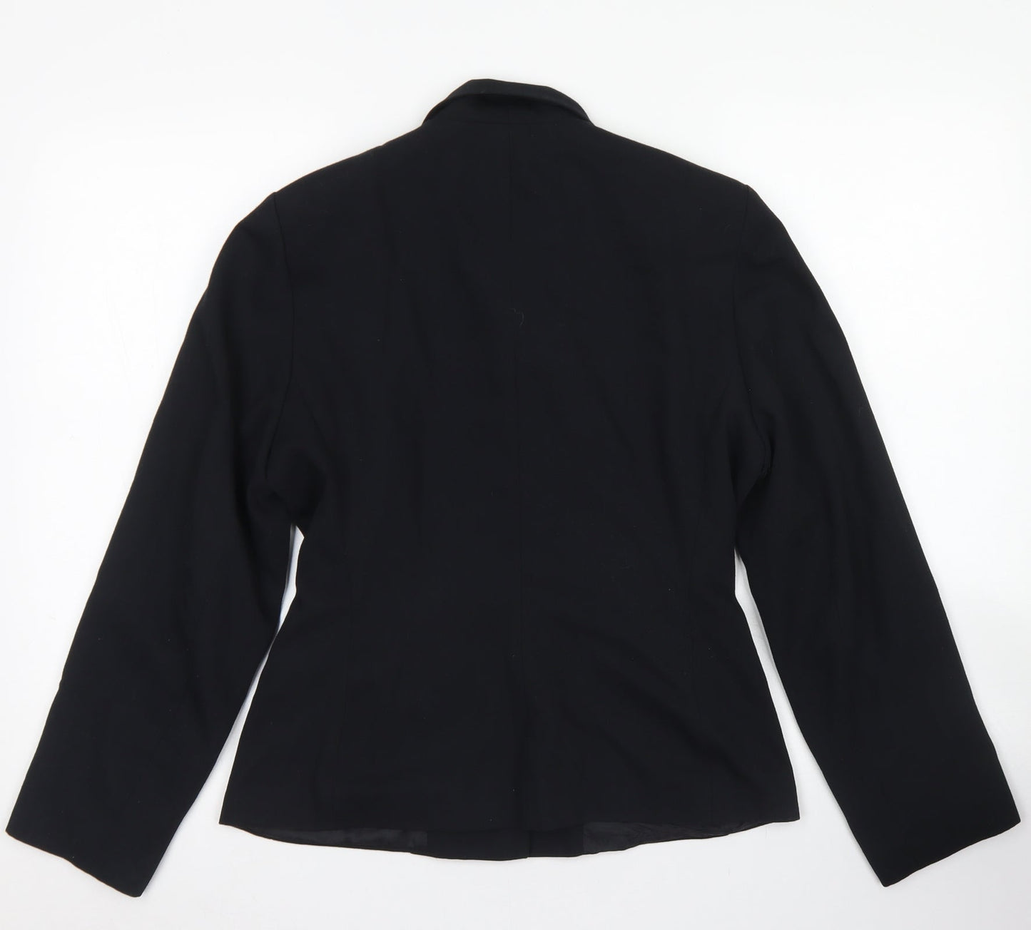 Bay Trading Company Womens Black  Polyester Jacket Blazer Size 12