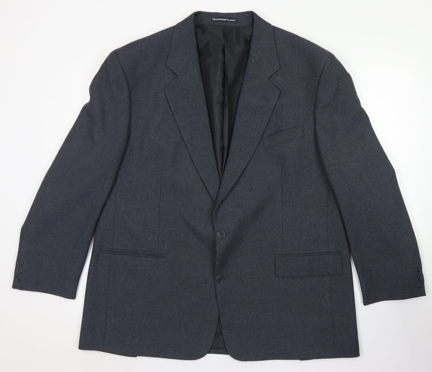 Mens UK Size 46 Greenwoods Classic Regular Grey Suit Jacket