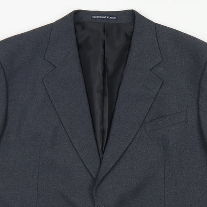 Mens UK Size 46 Greenwoods Classic Regular Grey Suit Jacket