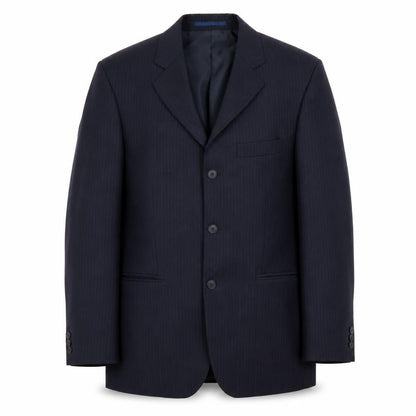 Mens UK Size 38 Pinstripe Regular Blue Suit Jacket