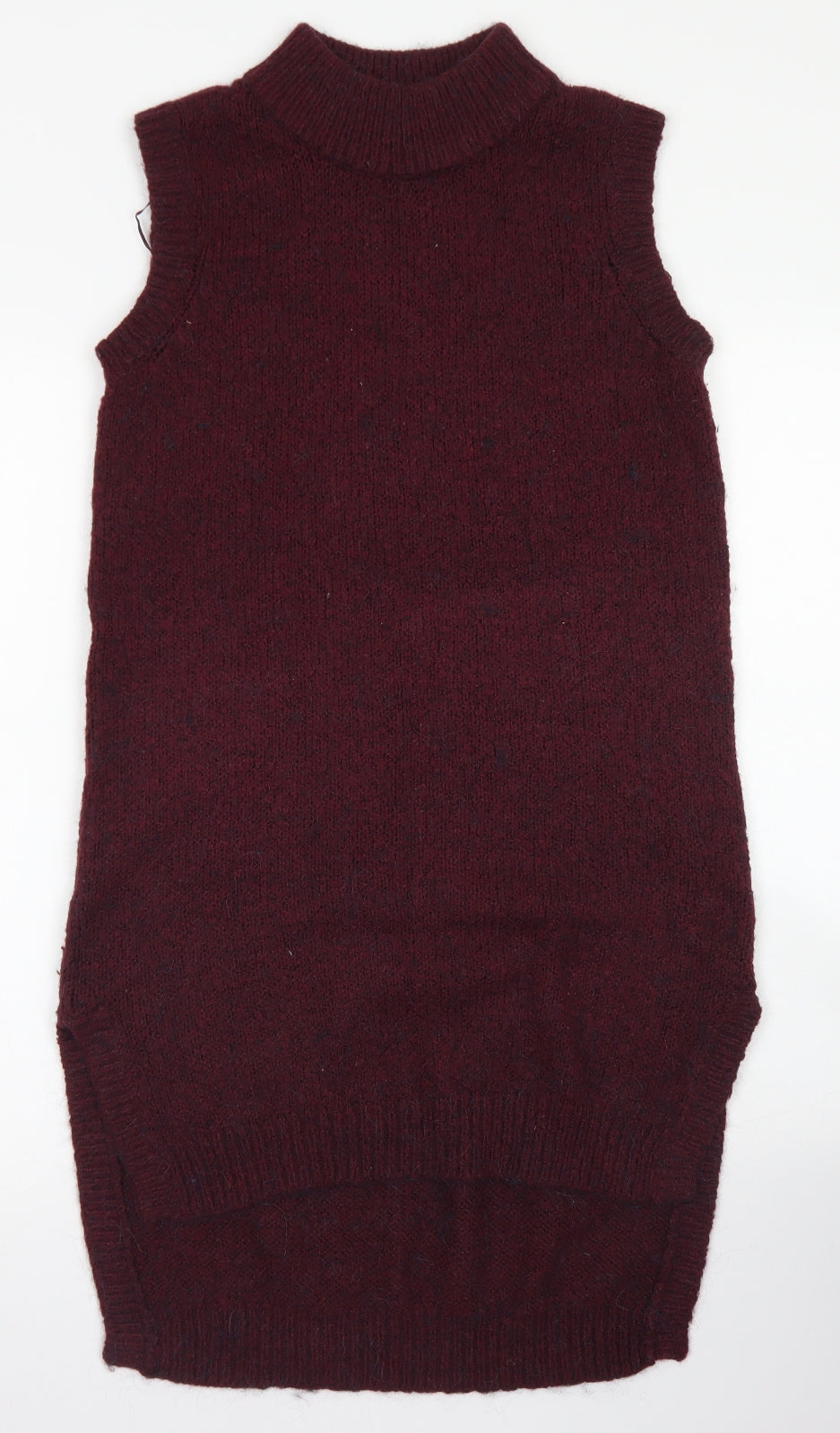 F&F Womens Purple  Acrylic Tank Dress  Size 10  Mock Neck