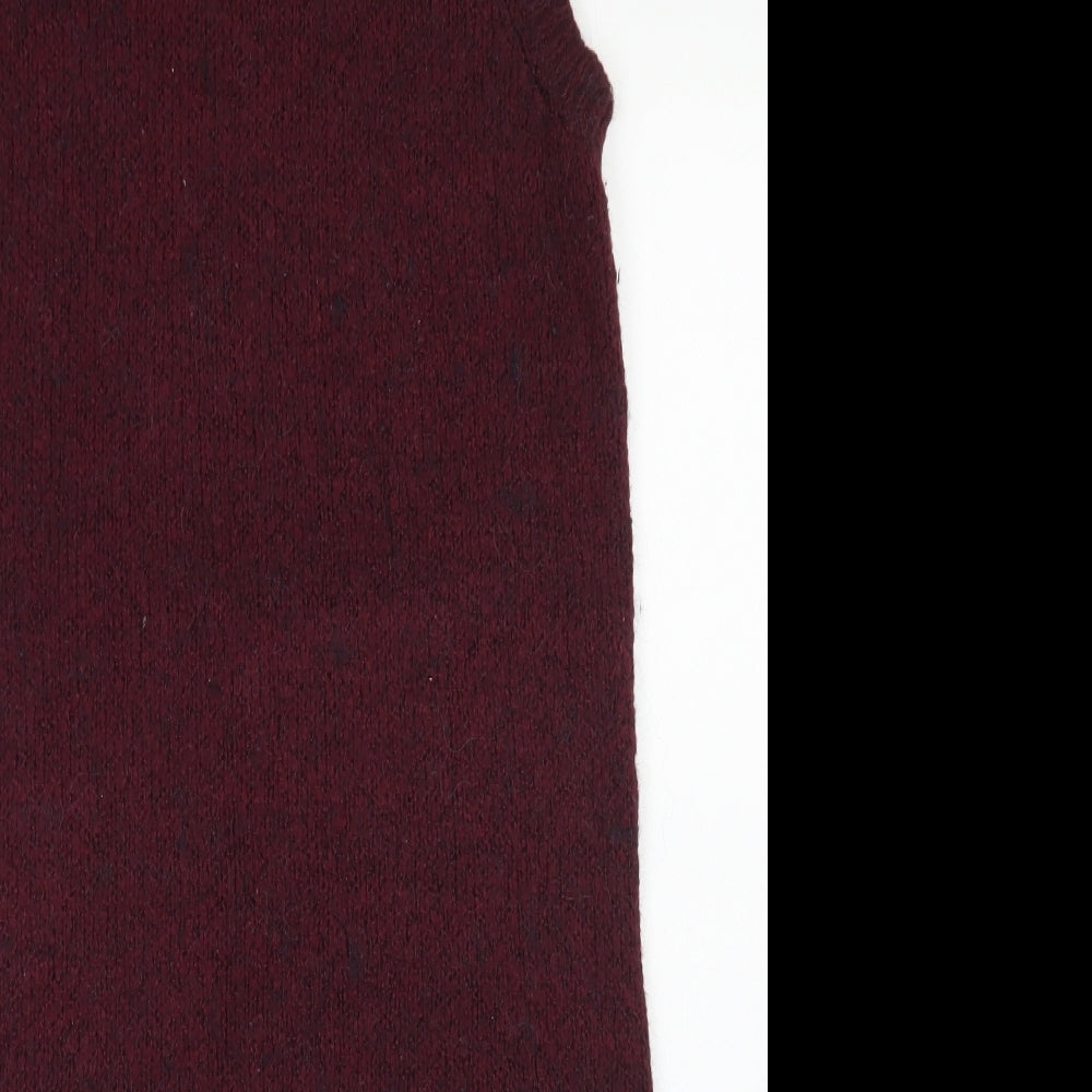 F&F Womens Purple  Acrylic Tank Dress  Size 10  Mock Neck