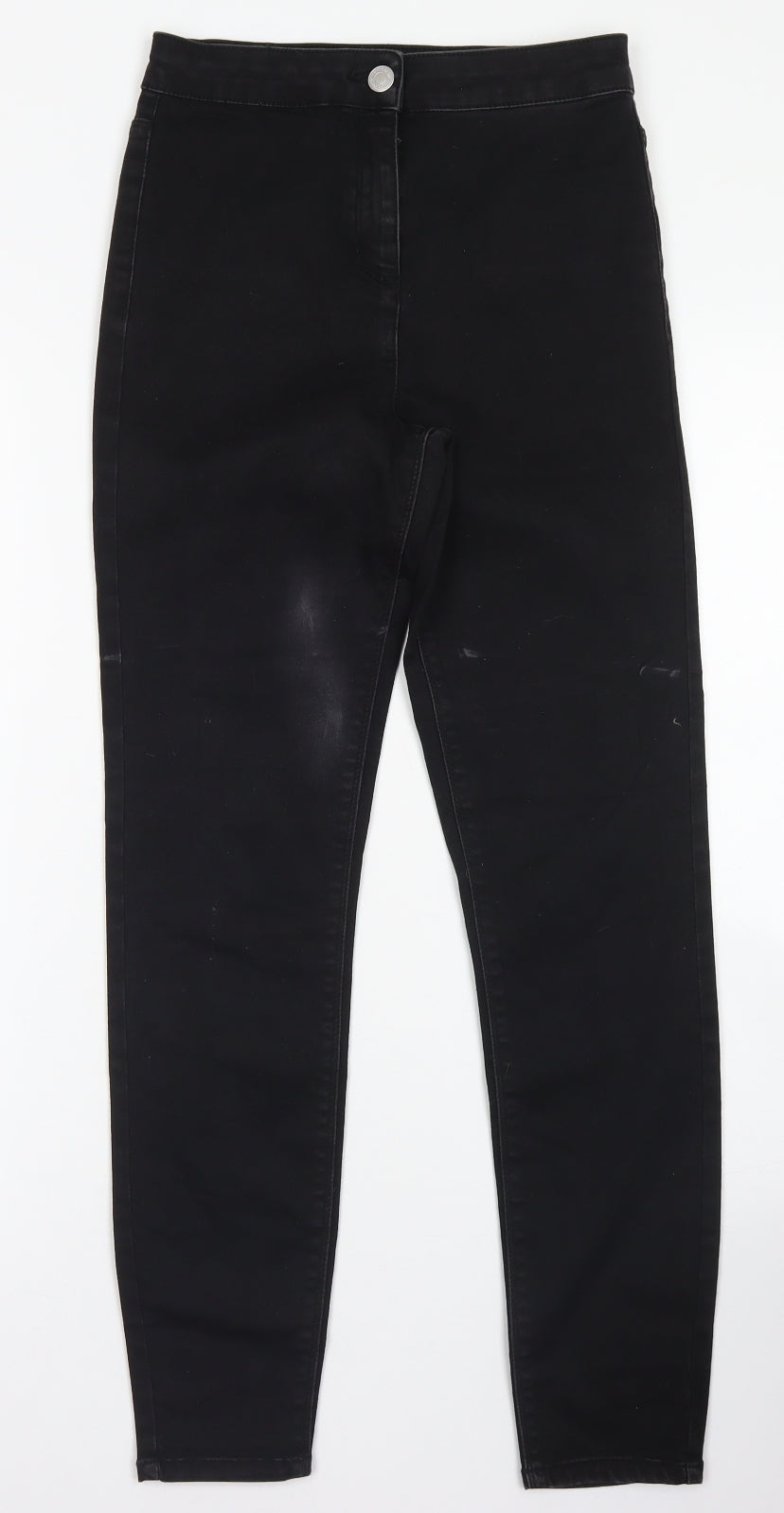 Womens UK Size 8 Papaya Regular Fit Skinny Black Jeans