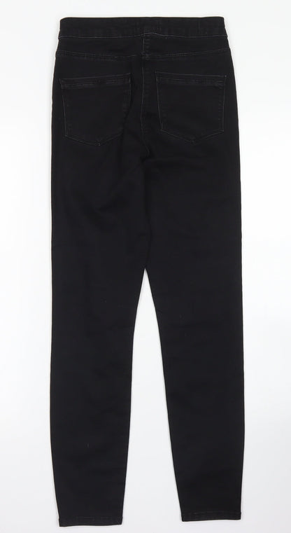 Womens UK Size 8 Papaya Regular Fit Skinny Black Jeans