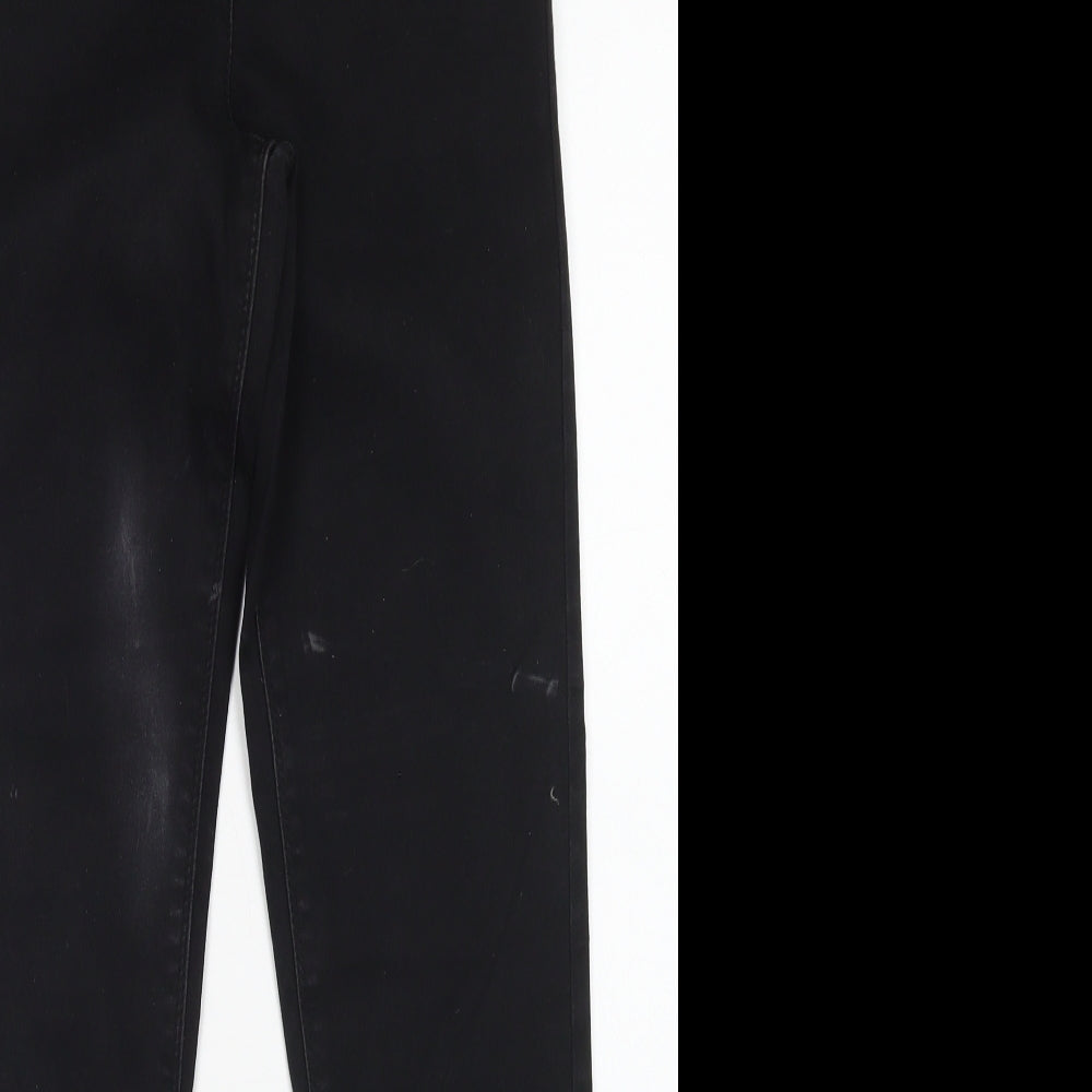 Womens UK Size 8 Papaya Regular Fit Skinny Black Jeans