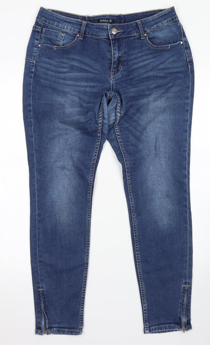 Womens UK Size 32 in Diverse Regular Fit Skinny Blue Jeans
