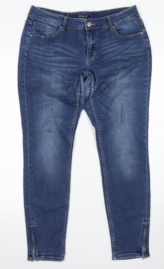 Womens UK Size 32 in Diverse Regular Fit Skinny Blue Jeans