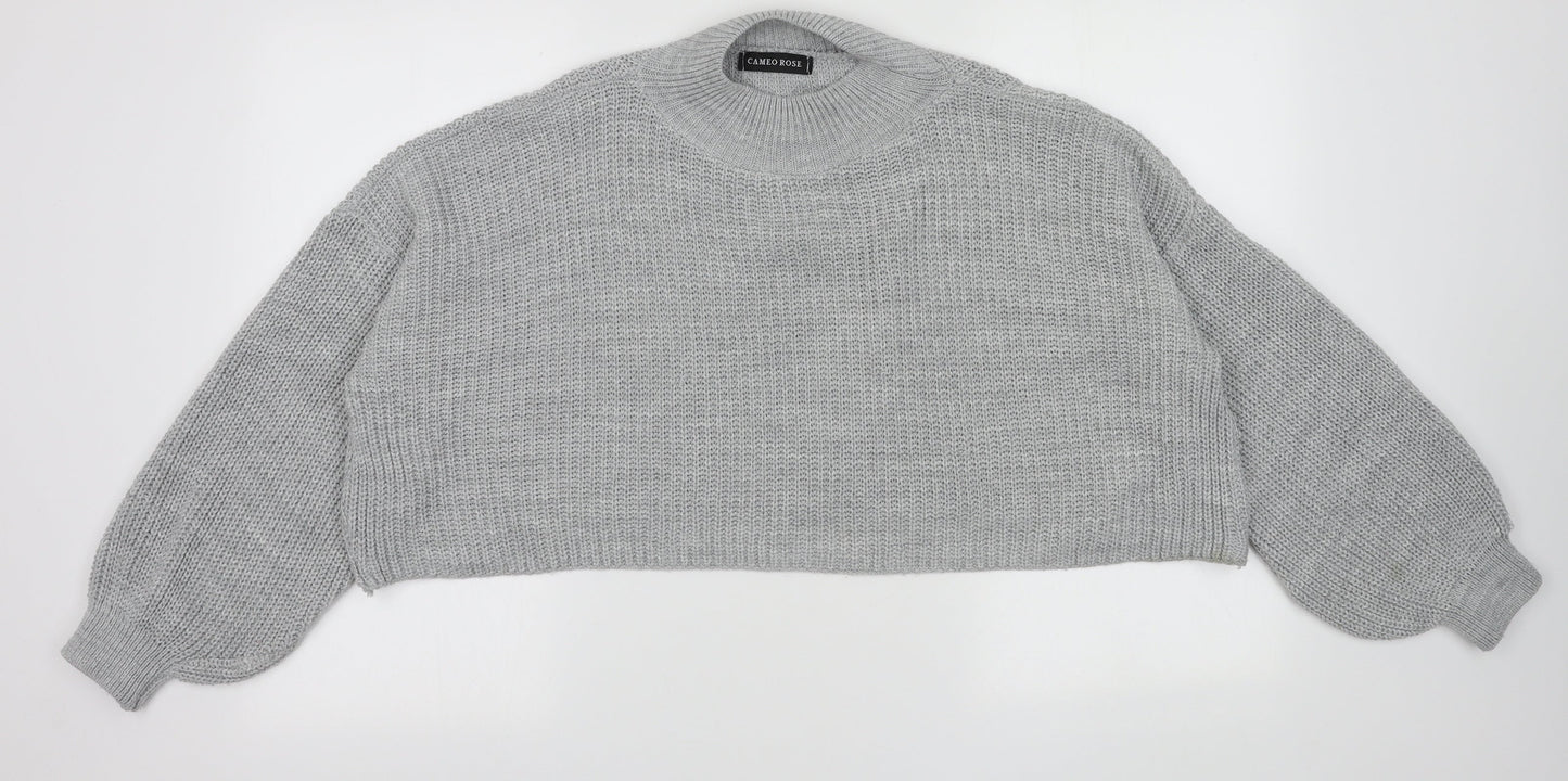 Womens UK Size M Cameo Rose Grey Pullover Jumper