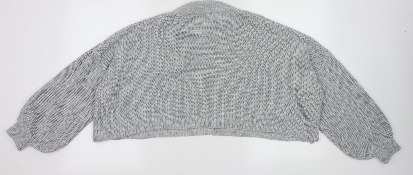 Womens UK Size M Cameo Rose Grey Pullover Jumper