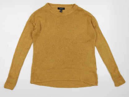 New Look Womens Yellow  Acrylic Pullover Sweatshirt Size S  Pullover