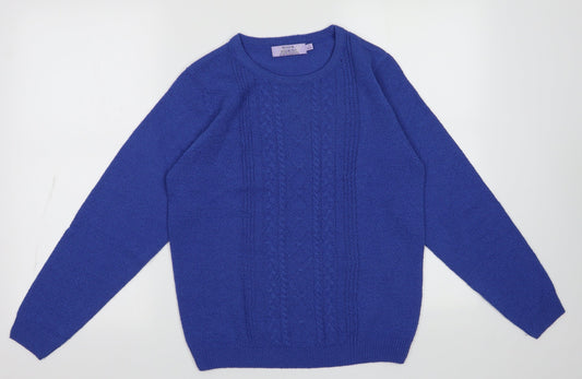 Womens UK Size S EWM Blue Pullover Jumper
