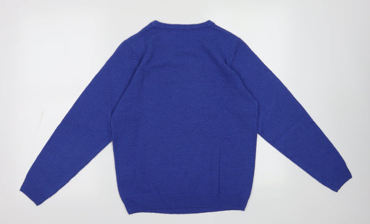 Womens UK Size S EWM Blue Pullover Jumper