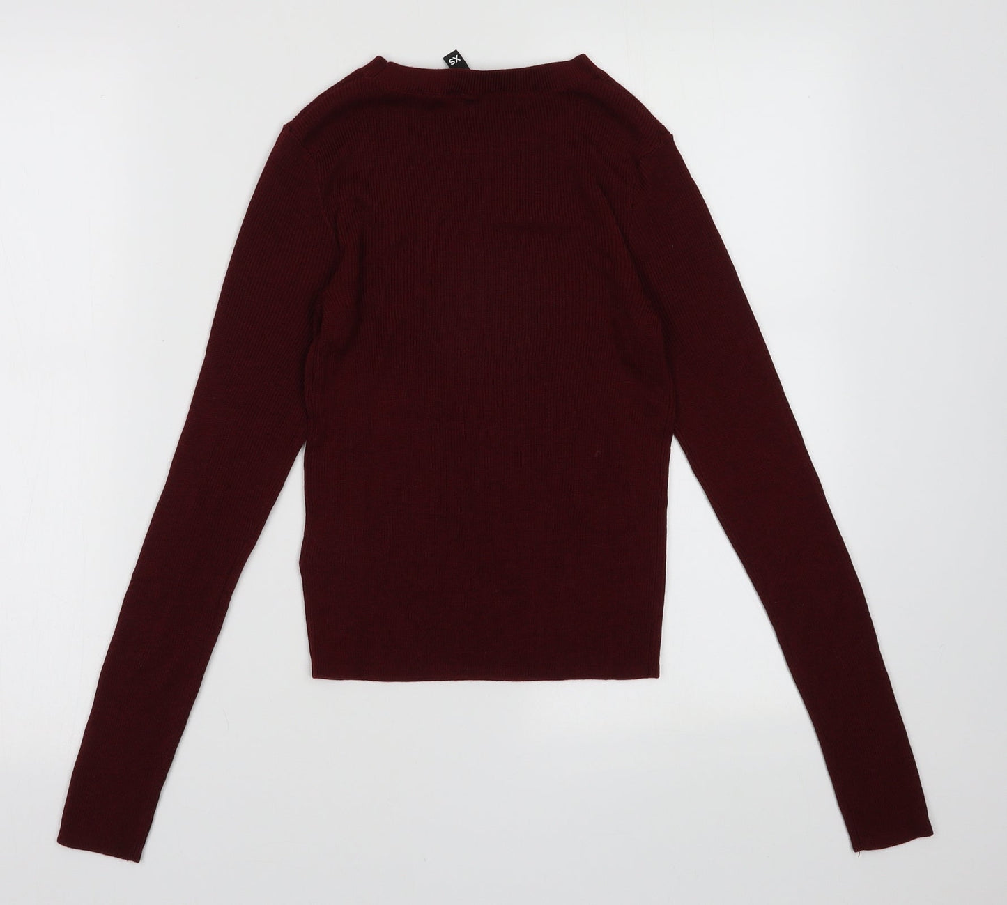 H&M Womens Red  Viscose Pullover Sweatshirt Size XS  Pullover