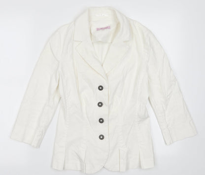 Womens UK Size 8 Marks and Spencer White Jacket
