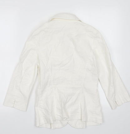 Womens UK Size 8 Marks and Spencer White Jacket