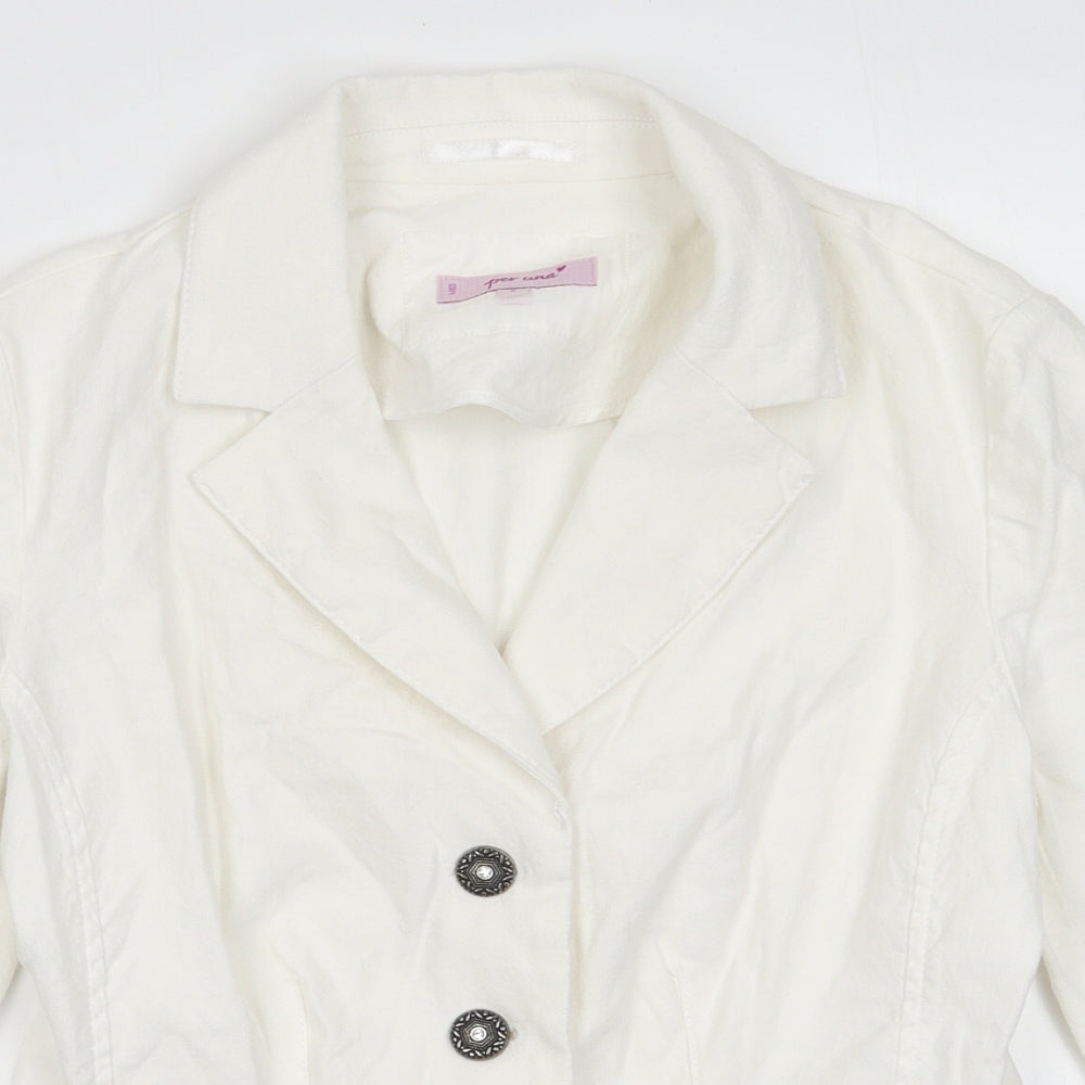Womens UK Size 8 Marks and Spencer White Jacket