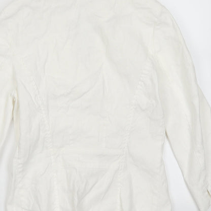 Womens UK Size 8 Marks and Spencer White Jacket