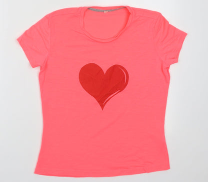 Womens UK Size S Preworn Pink Basic T-Shirt
