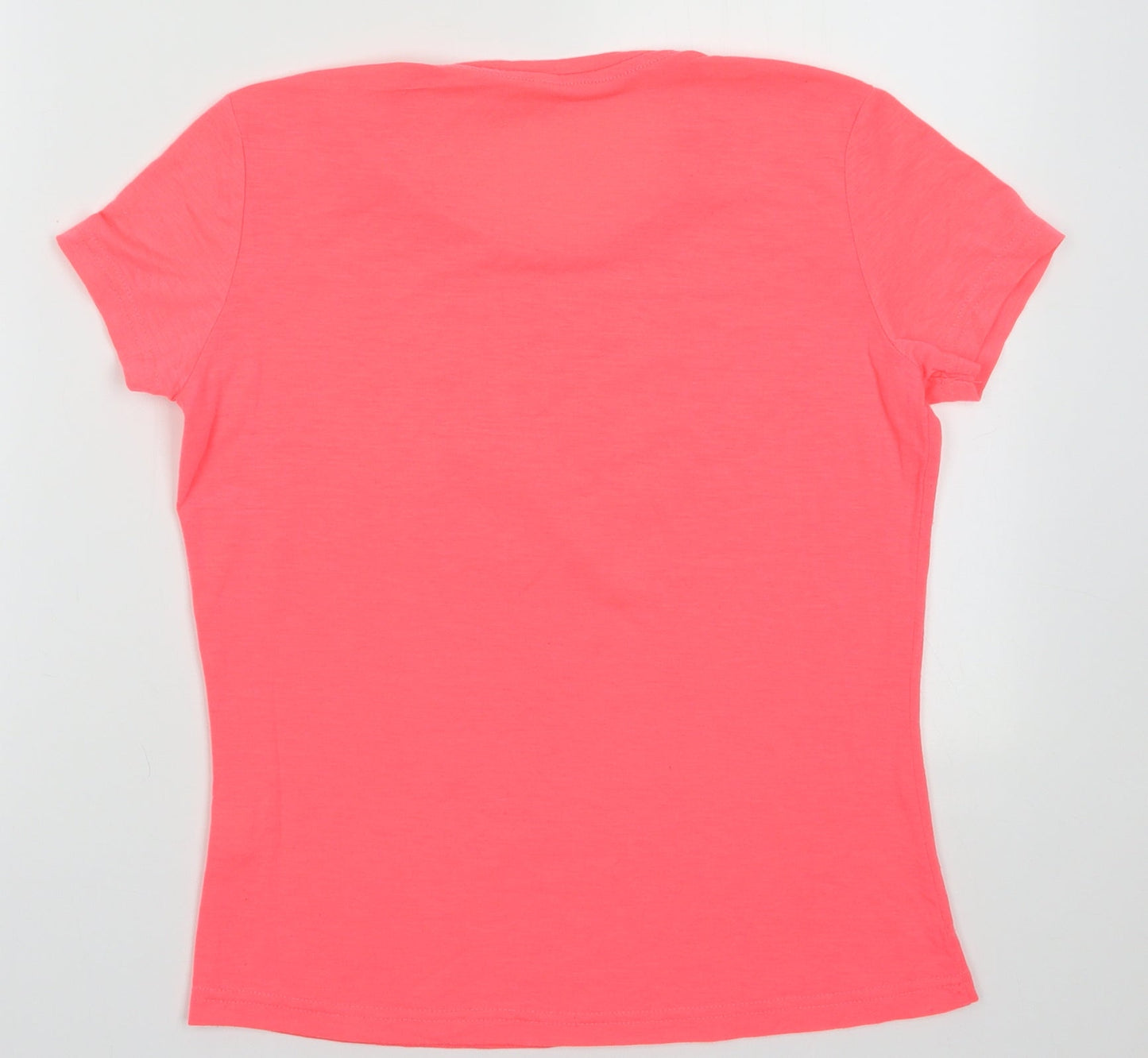 Womens UK Size S Preworn Pink Basic T-Shirt