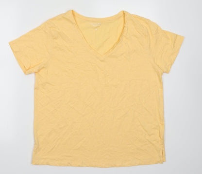 Womens UK Size 14 Preworn Orange Basic T-Shirt