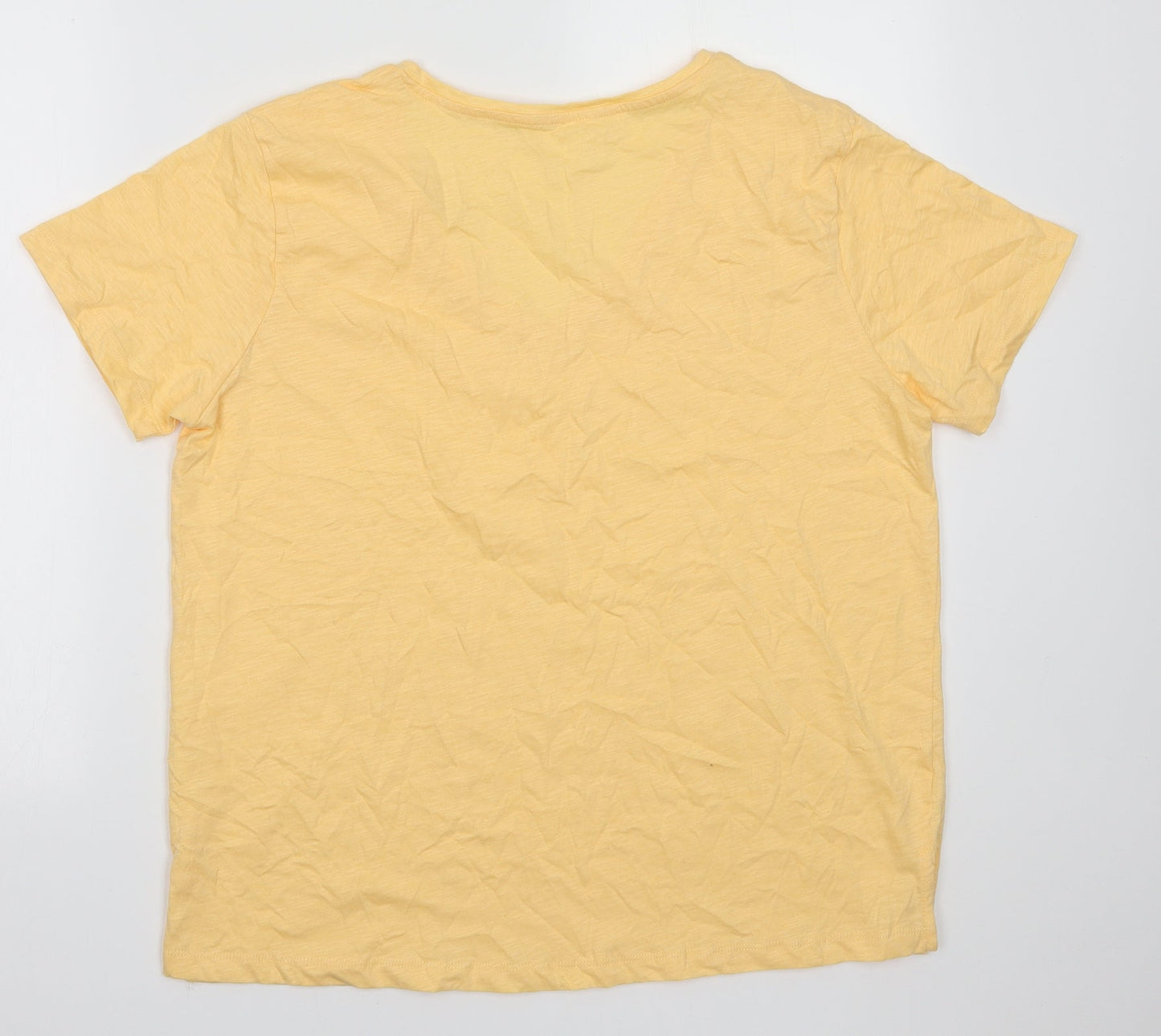 Womens UK Size 14 Preworn Orange Basic T-Shirt