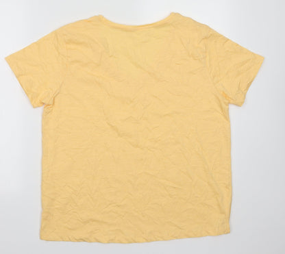 Womens UK Size 14 Preworn Orange Basic T-Shirt