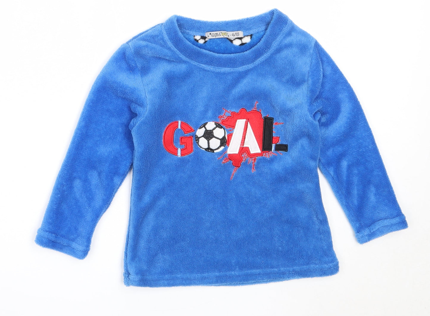 Chill Out Boys Blue Solid Polyester  Pyjama Top Size 4-5 Years