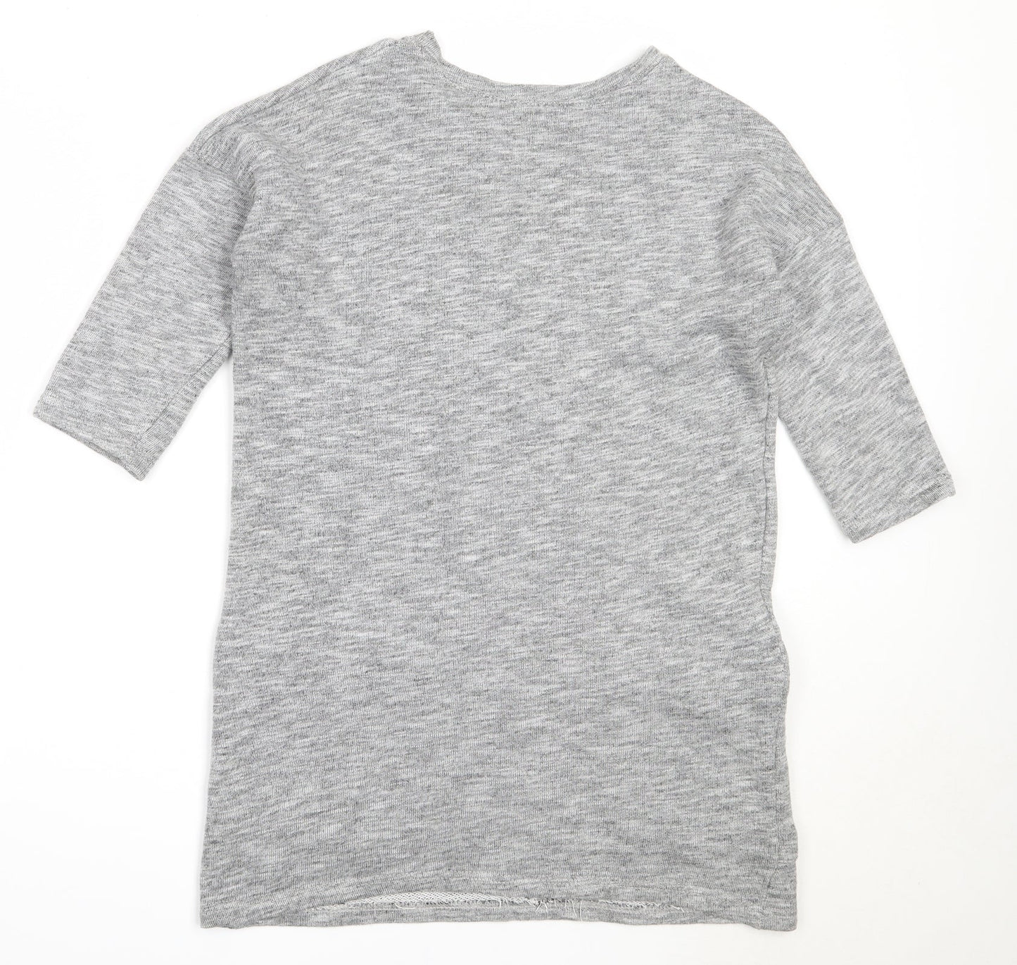 Womens UK Size 8 New Look Grey Tunic Jumper