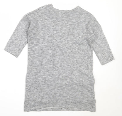 Womens UK Size 8 New Look Grey Tunic Jumper