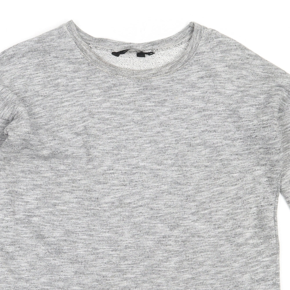 Womens UK Size 8 New Look Grey Tunic Jumper