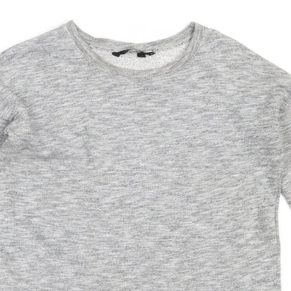 Womens UK Size 8 New Look Grey Tunic Jumper