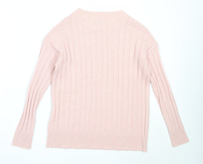 Womens UK Size S Marks and Spencer Pink Pullover Jumper
