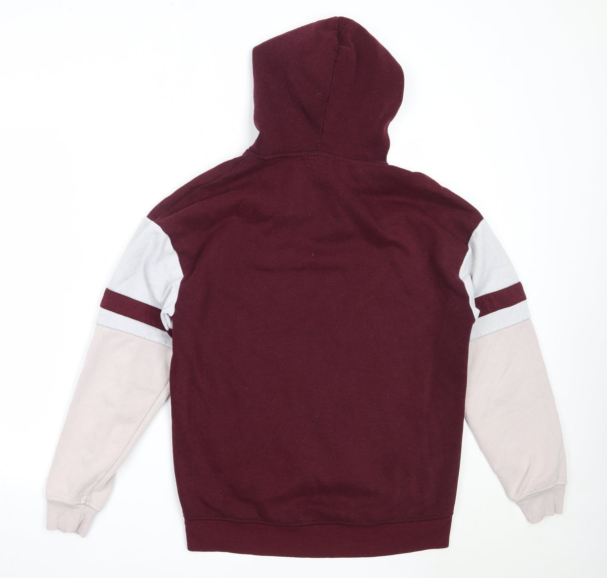 Back view of Primark women’s purple polyester pullover hoodie, size S