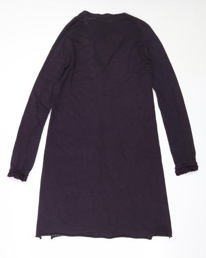 TWINSET Womens Purple V-Neck  Viscose Cardigan Jumper Size M