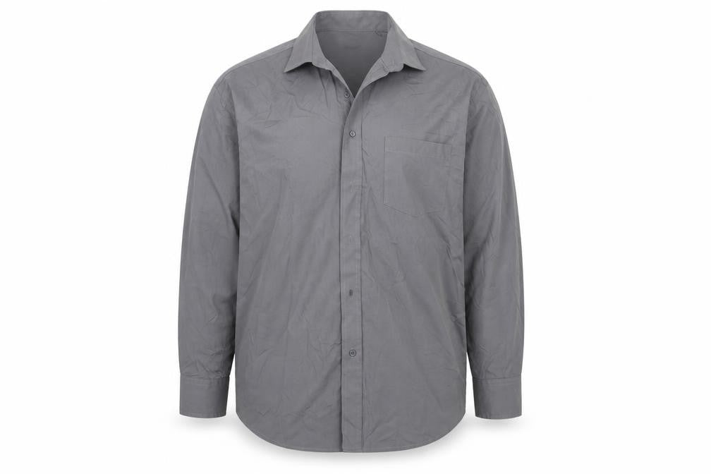 Mens UK Size 17 Taylor & Wright Grey  Button-Up Long Sleeve Casual Shirt