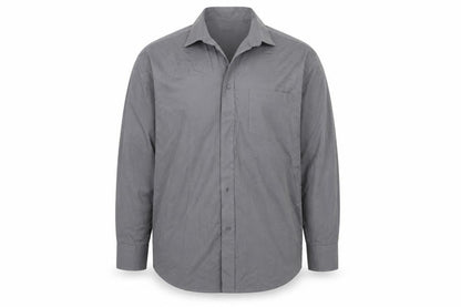 Mens UK Size 17 Taylor & Wright Grey  Button-Up Long Sleeve Casual Shirt