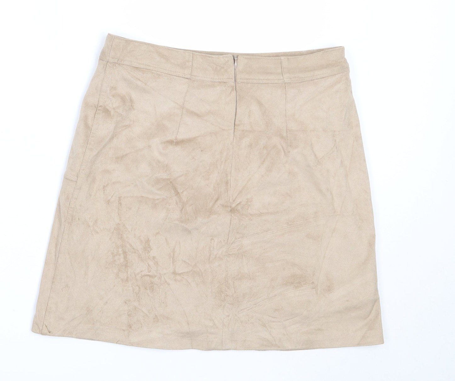 New Look Womens Beige  Polyester Mini Skirt Size 6