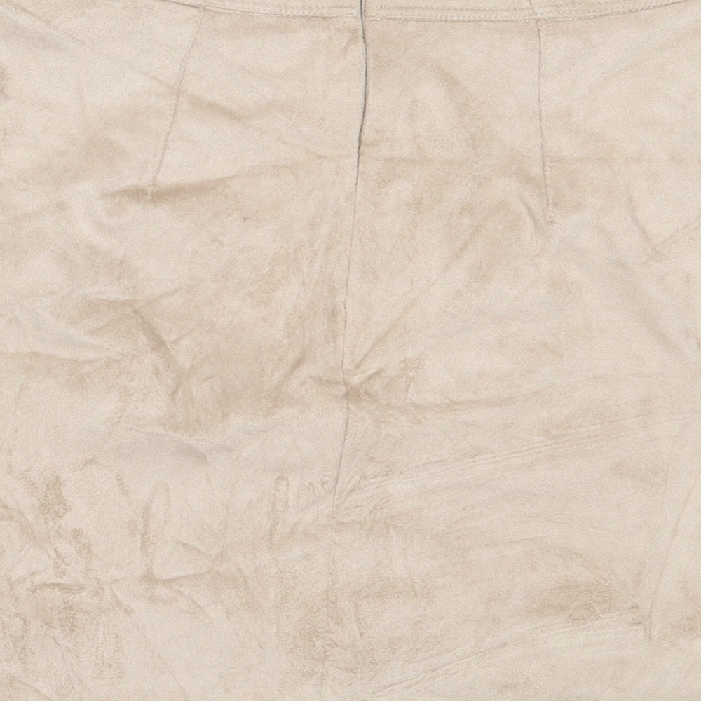 New Look Womens Beige  Polyester Mini Skirt Size 6