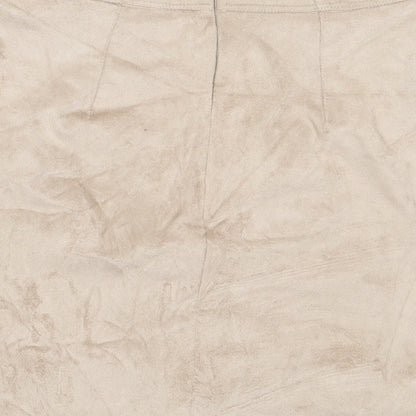 New Look Womens Beige  Polyester Mini Skirt Size 6