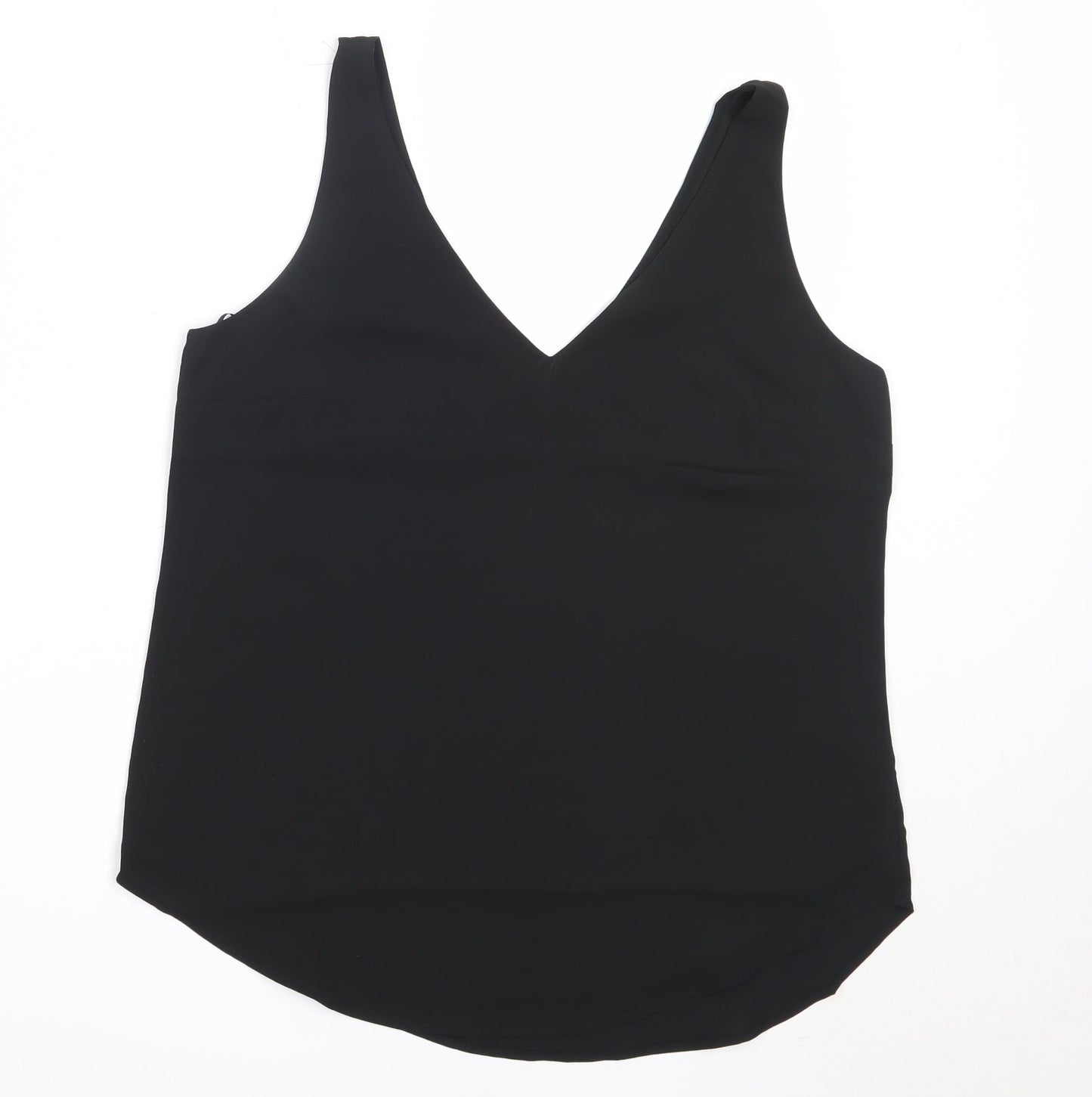 Womens UK Size 12 Preworn Black Basic Blouse