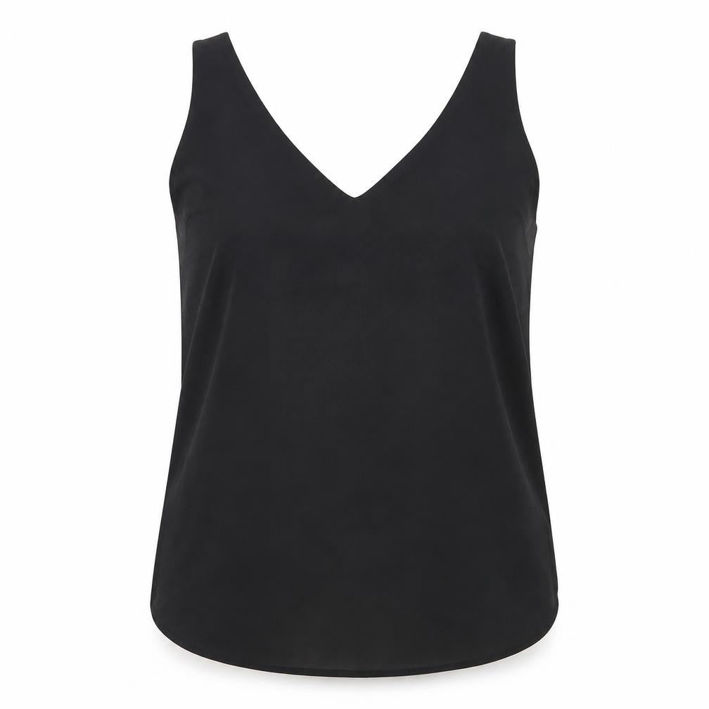 Womens UK Size 12 Preworn Black Basic Blouse